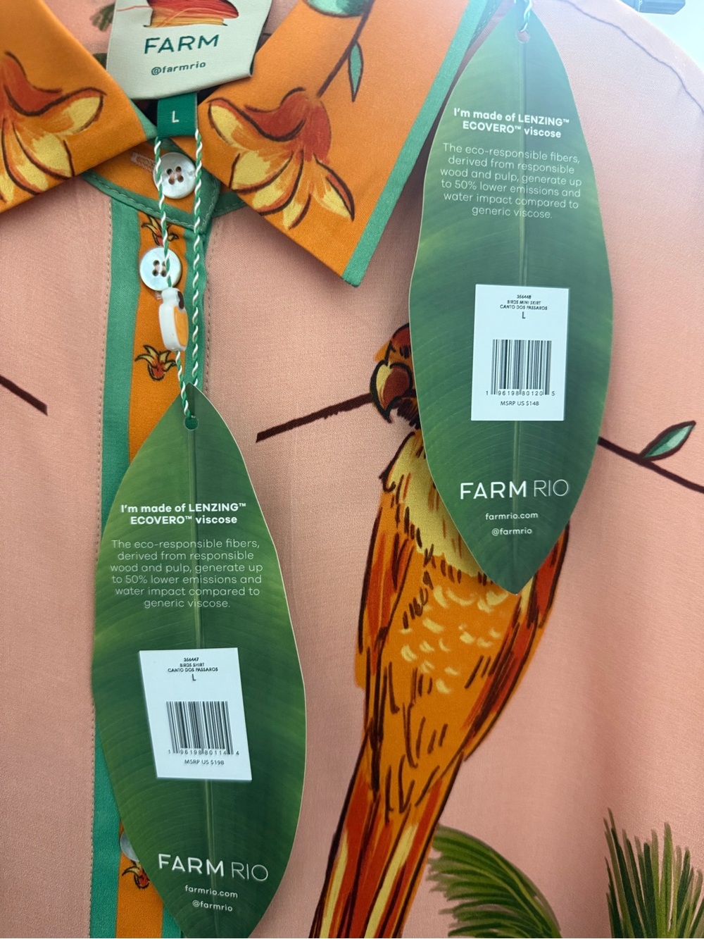 FARM Rio Birds Blouse + Mini Skirt Set in Canto Dos Passaros Print - Picture 10 of 10